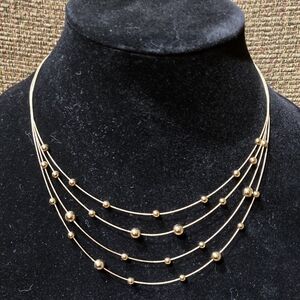 Elegant Gold Beaded Necklace